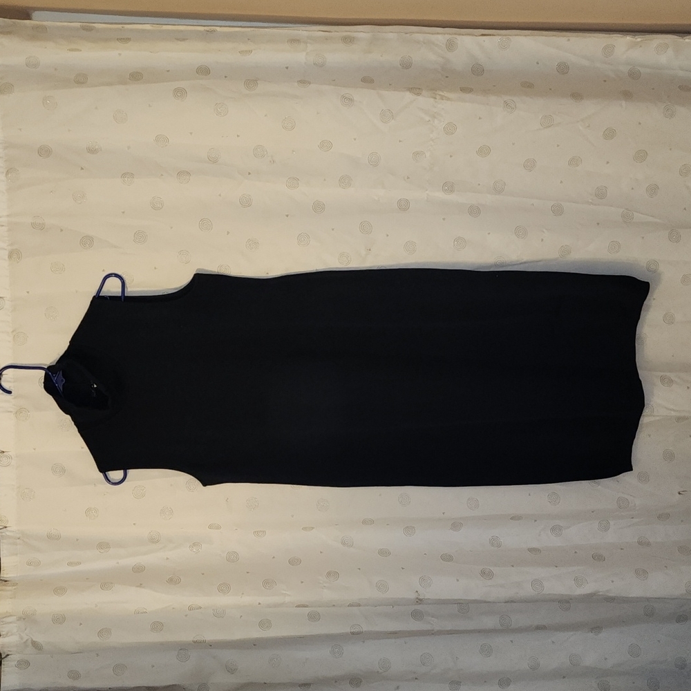 Perfect for Fall: Black Sleeveless Turtleneck Dress